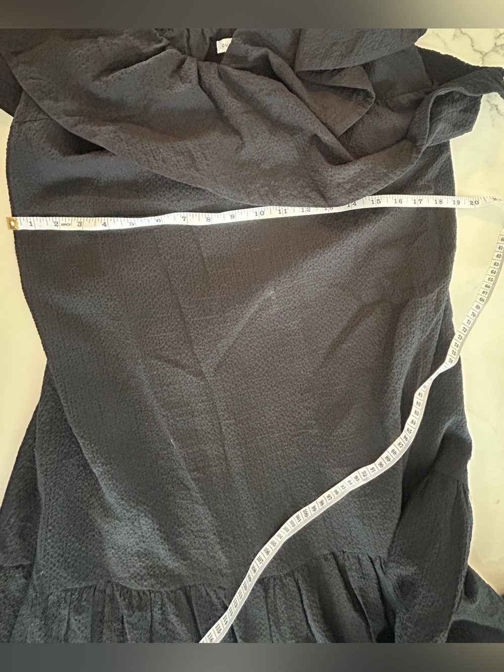 Cuyana Maxi Flounce Dress - Black; size large - Picture 10 of 10